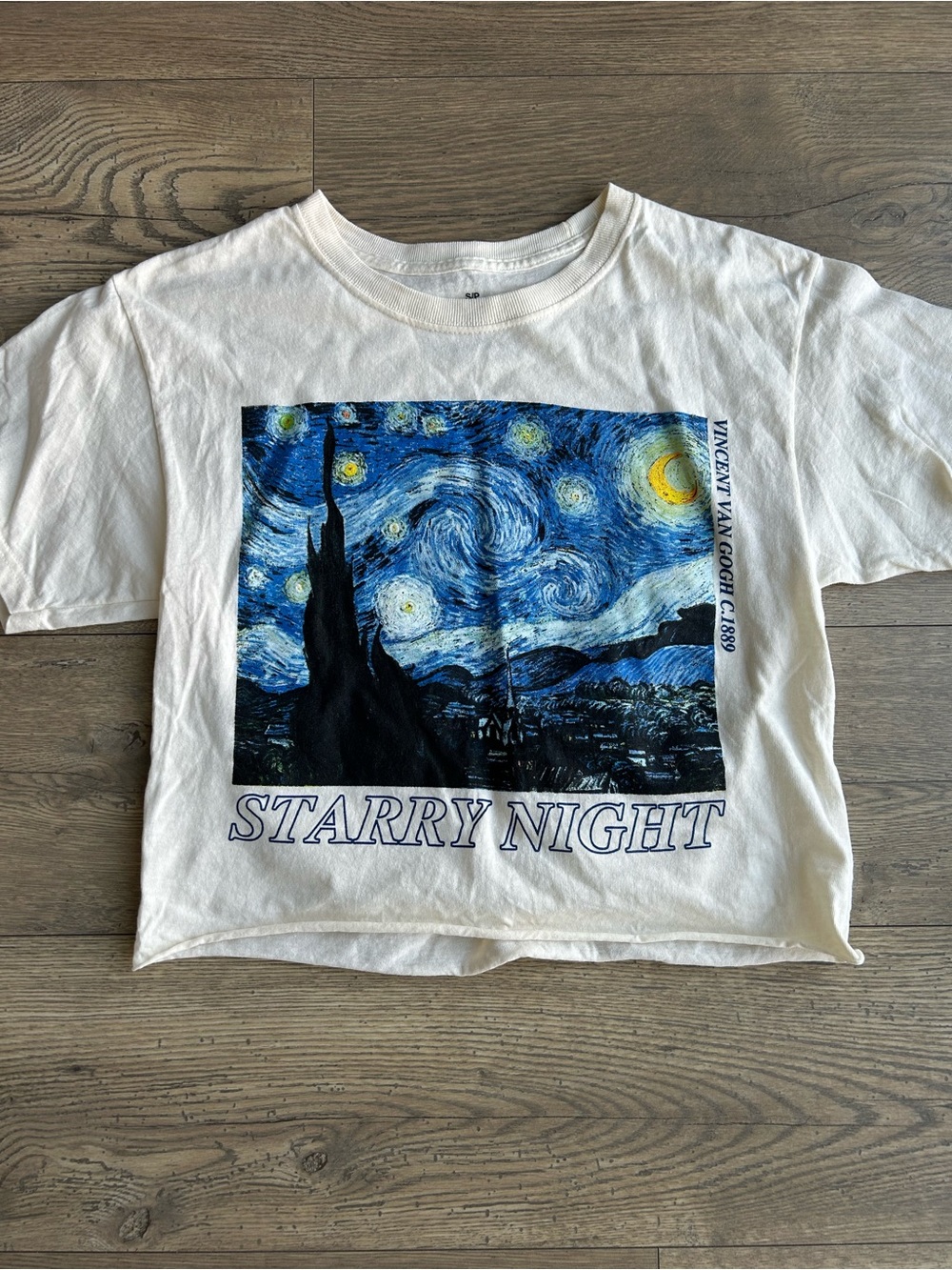 Starry Night Graphic Cropped Tee